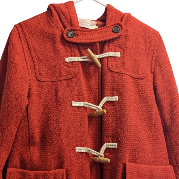 Chocol Raffine Robe Red/Orange Hooded Jacket L - Picture 3 of 4